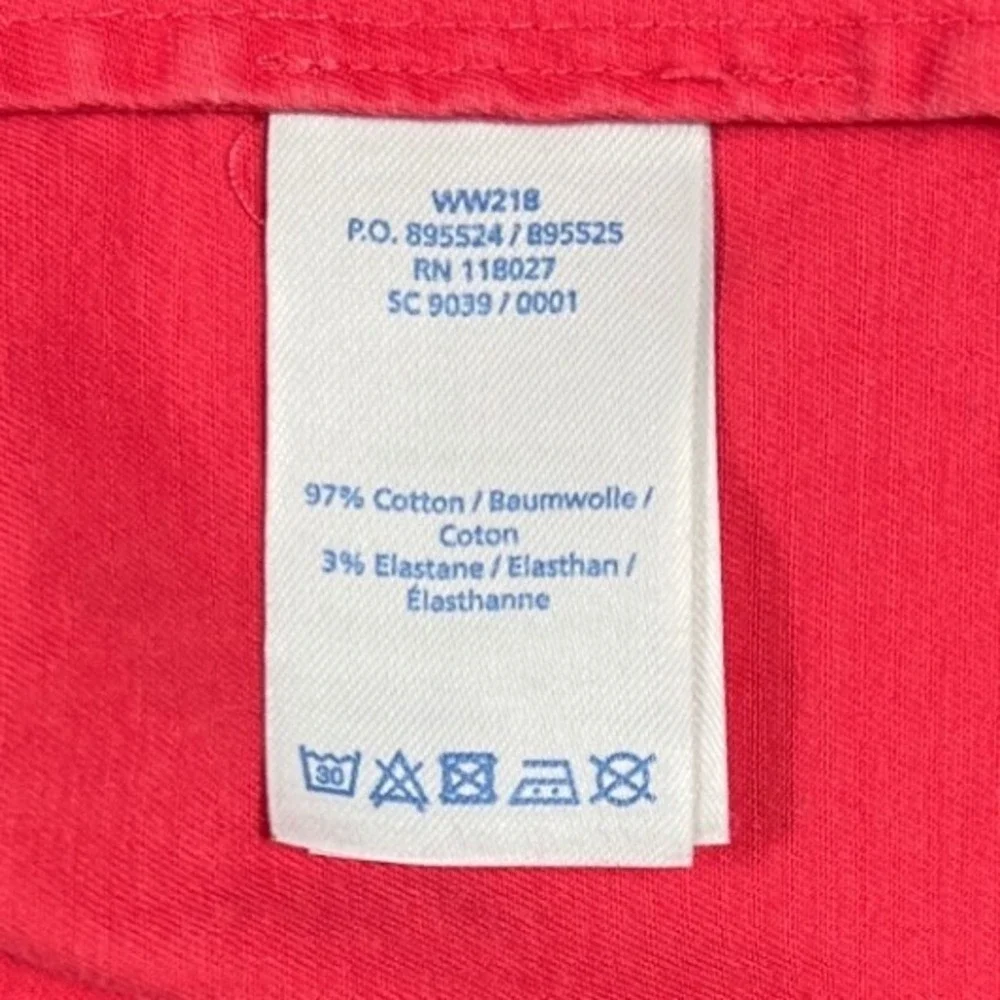 Boden Coral Pink Cotton Canvas Sleeveless Mini Dress Size 6P Pockets Chic Summer